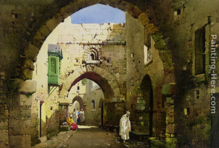 A street in Jerusalem painting - Charles Leaver A street in Jerusalem art painting